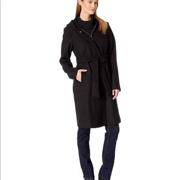 New Vince Camuto Belted Wool Coat - Picture 3 of 11